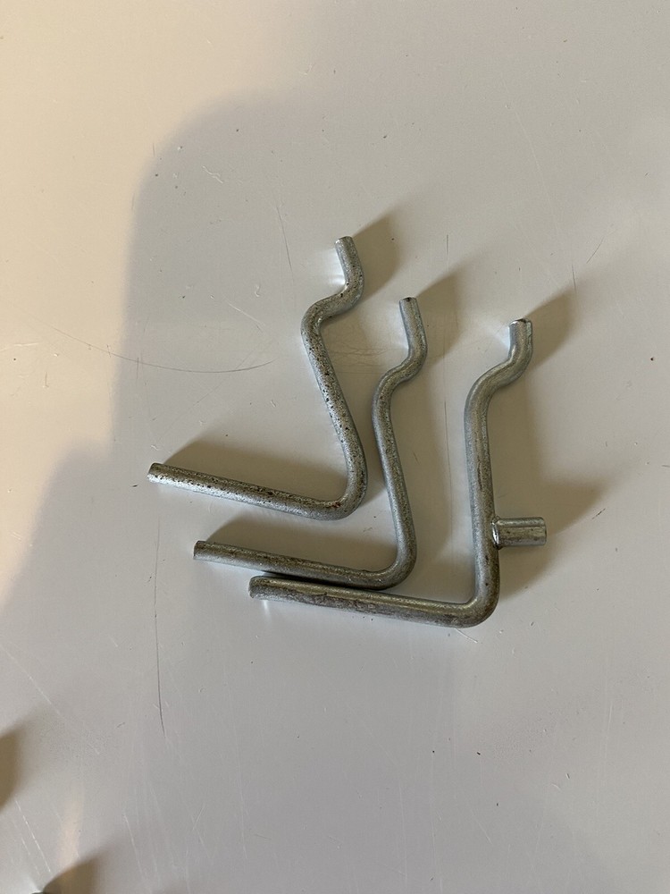 26 peg board hooks assorted Lengths, some straight some hooks.