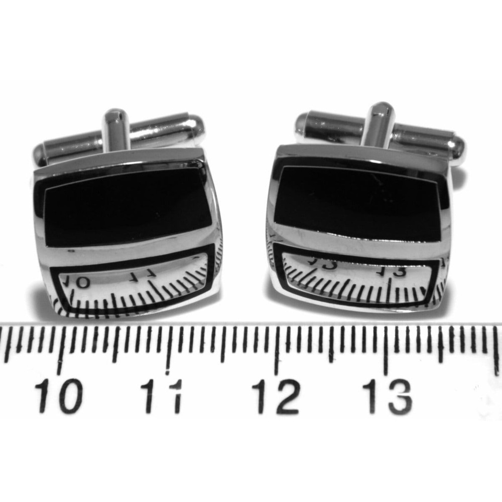 Gents silver plated cufflink set