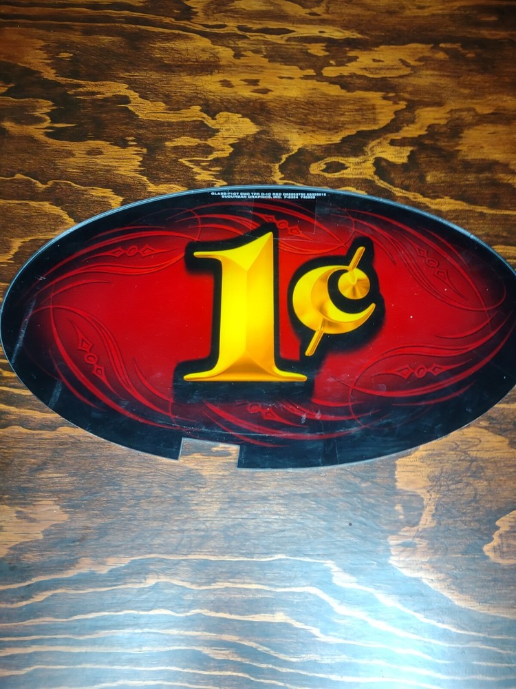 1 Cent Slot Machine Plexiglass Insert Casino Denomination Panel 1¢