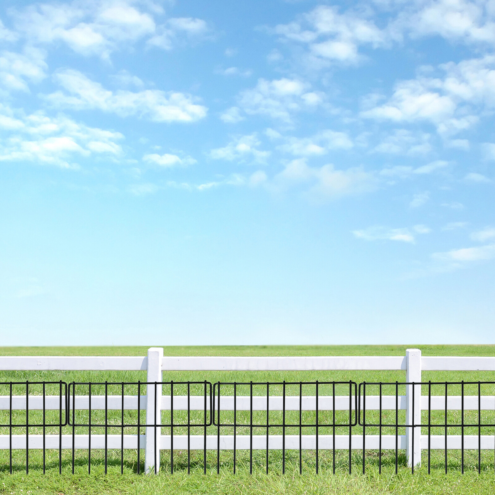 Animal Barrier Fence, 10 Pack 10.8ft(L) x 12.6in(H) Decorative Garden Fence