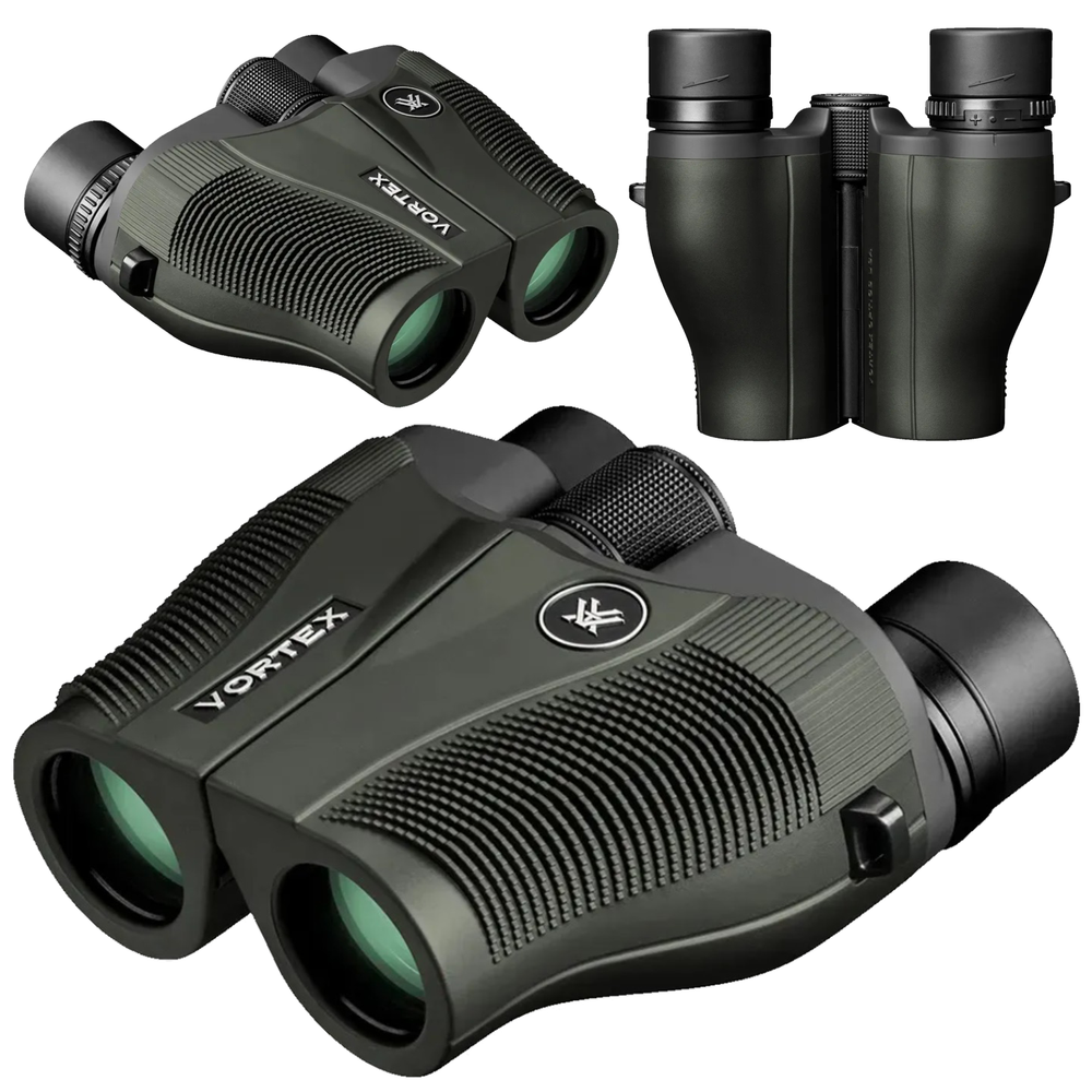 Vortex Optics Vanquish 10x26 Reverse Porro Prism Binocular with CD Hat Bundle