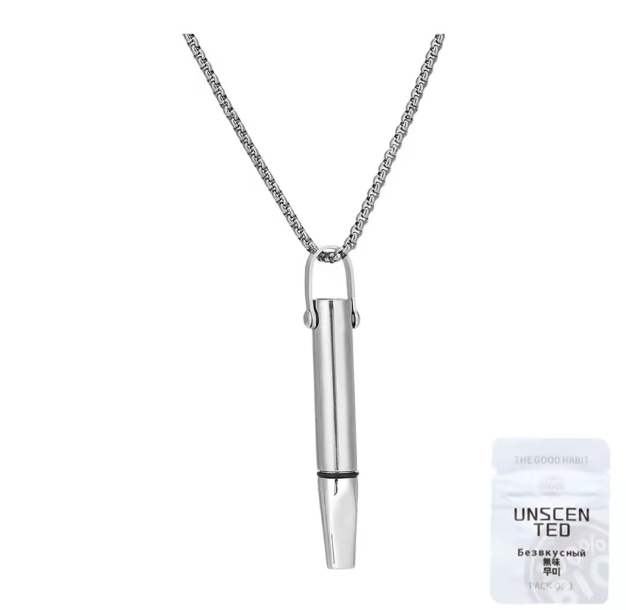 New Breathing Necklace with Filter Cotton Quitting Smoking Meditation Pendant