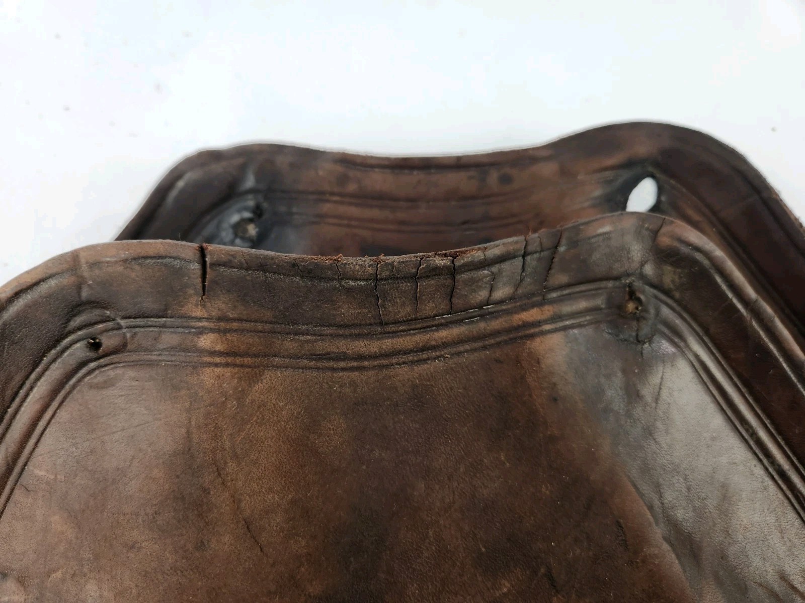 Antique Wooden Stirrups & Leather Tapaderos Boot Cover Hand Carved Horse Saddle