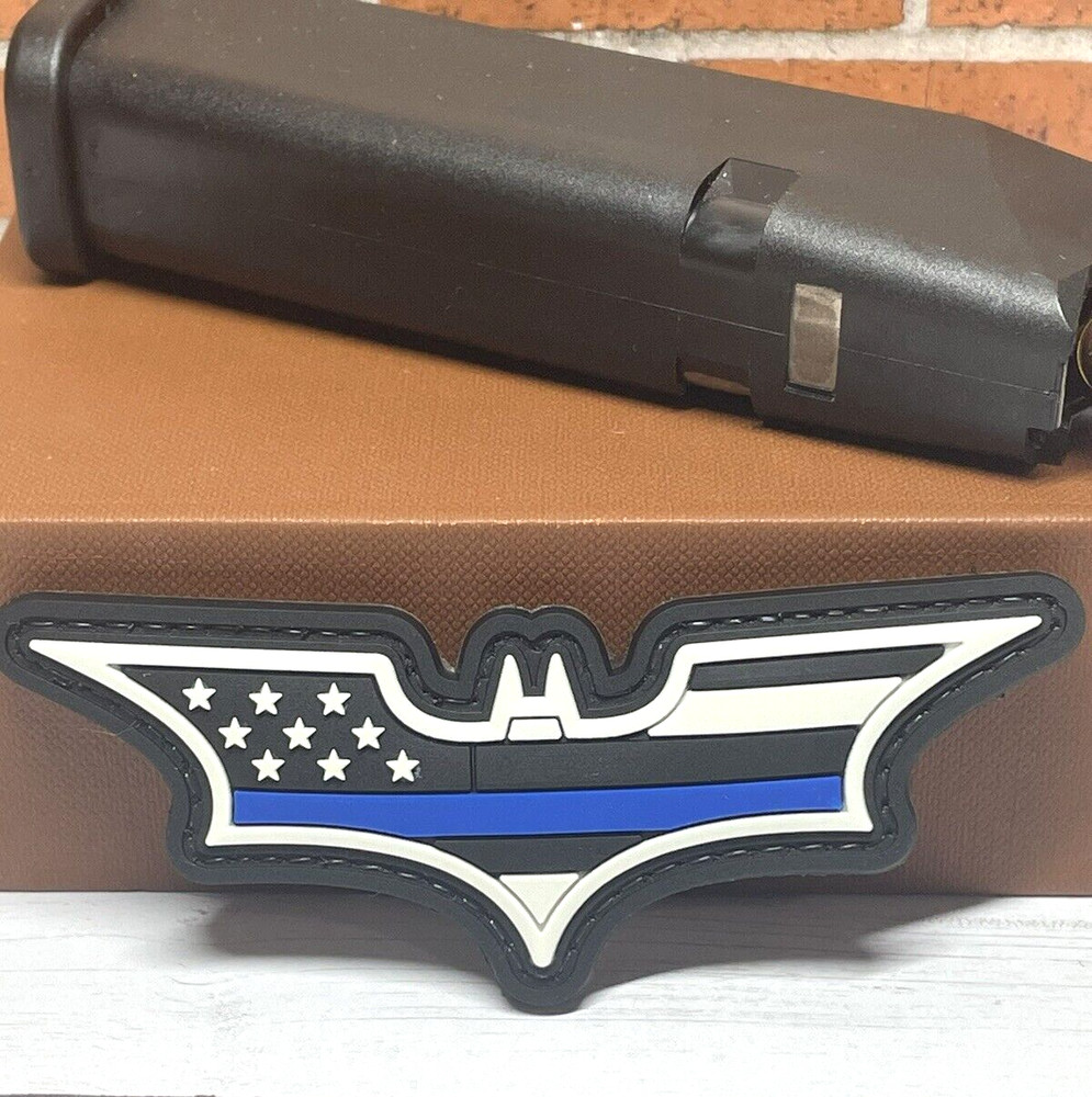 Batman PVC Patch - Tactical Morale Gun Batman Thin Blue Line Patch