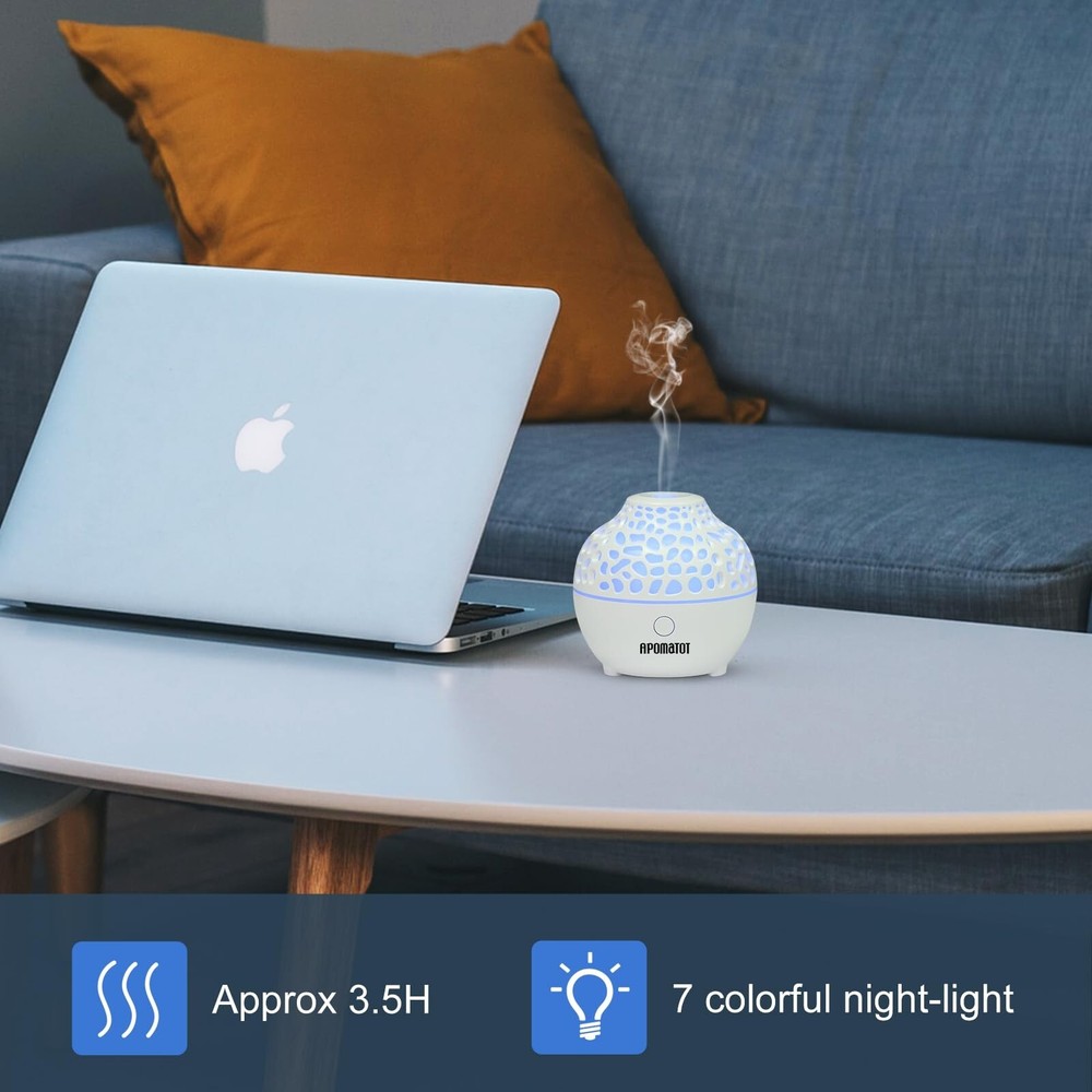 APOMOTOT 2 Pack Essential Oil Diffuser,Mini Portable Aromatherapy D... Fast Ship