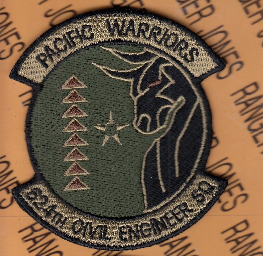 USAF Air Force 624th Civil Engineering Sq CES ~3.75" OCP NO HOOK patch c/e