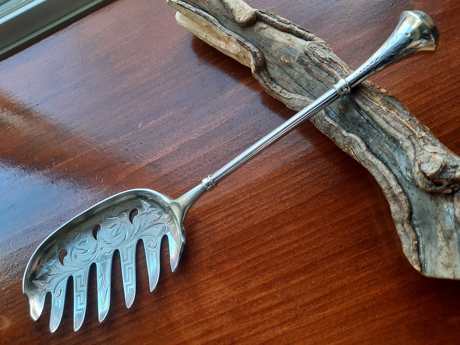 Coin Silver James Bingham Seal Top Macaroni Server, No Mono