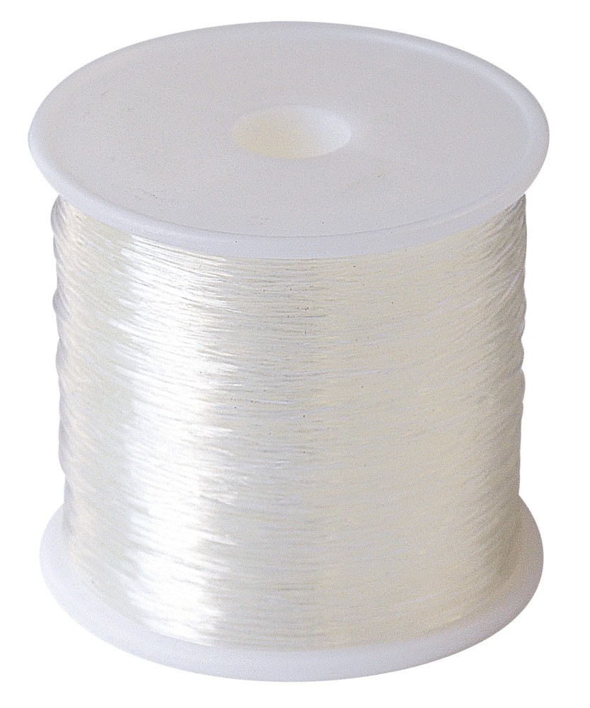 Hello Hobby Elastic Bead Stretch Cord, .7mm, Clear, 328 ft