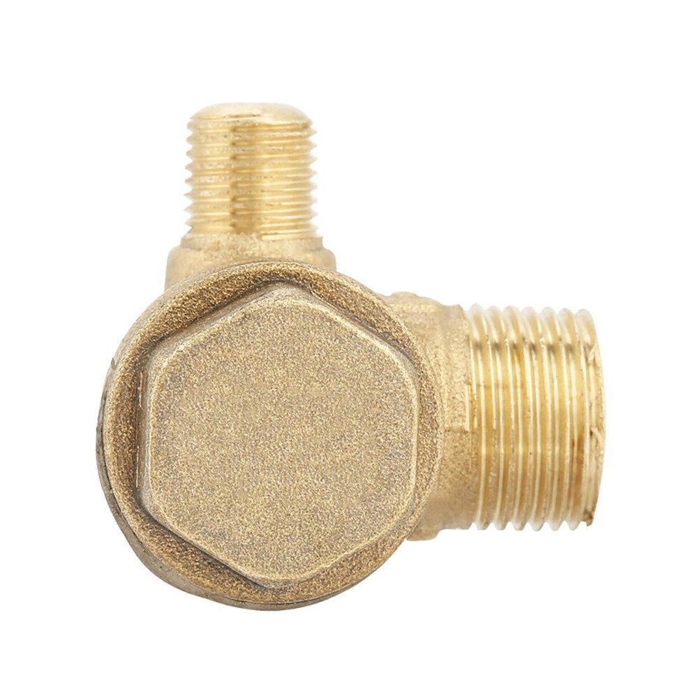 High Performance Air Compressor 90 Degree Check Valve Brass M10xM14xPT3/8 Thread