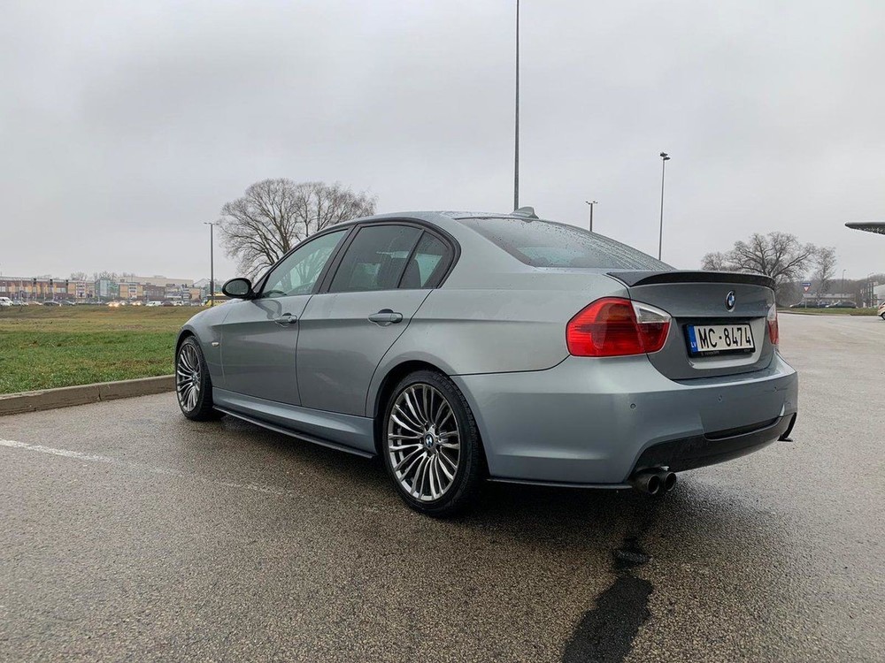 For 3 E90 E91 M Sport Rear bumper Side Splitters flaps ABS Gloss