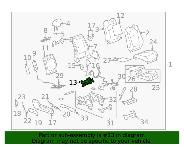 Genuine GM Lumbar Support 15899784