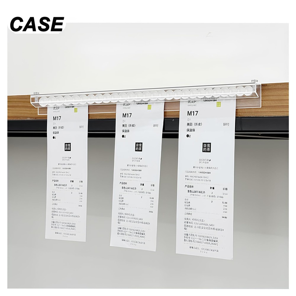 3 Pack 35.4 Total Stackable Ticket Holders, No-Drill, Restaurant, Receipt