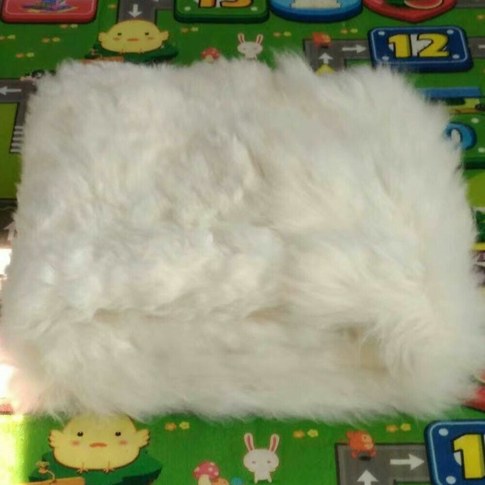 Ivory Real Sheepskin Rugs Fluffy Fur Sofa Couch Mats Soft Skin Fur Car Seat Pads