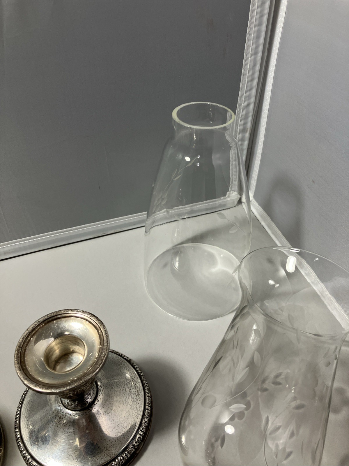 International Silver Prelude-Plain “Sterling Hollowware” Weighted Hurricane Lot