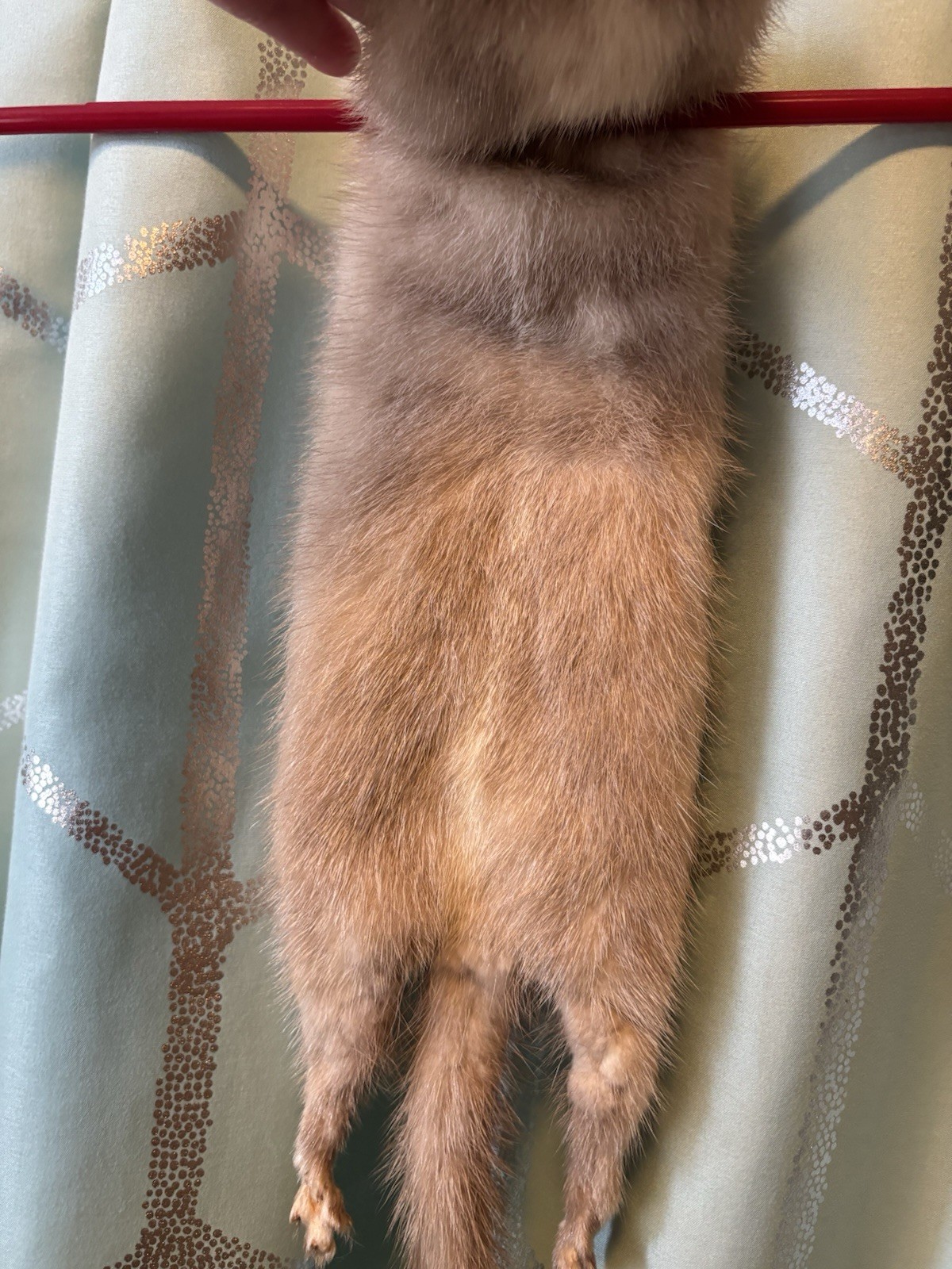 Vintage Mink Fur Whole Body Pelt Stole Collar Wrap ~Total length 25.5 inches