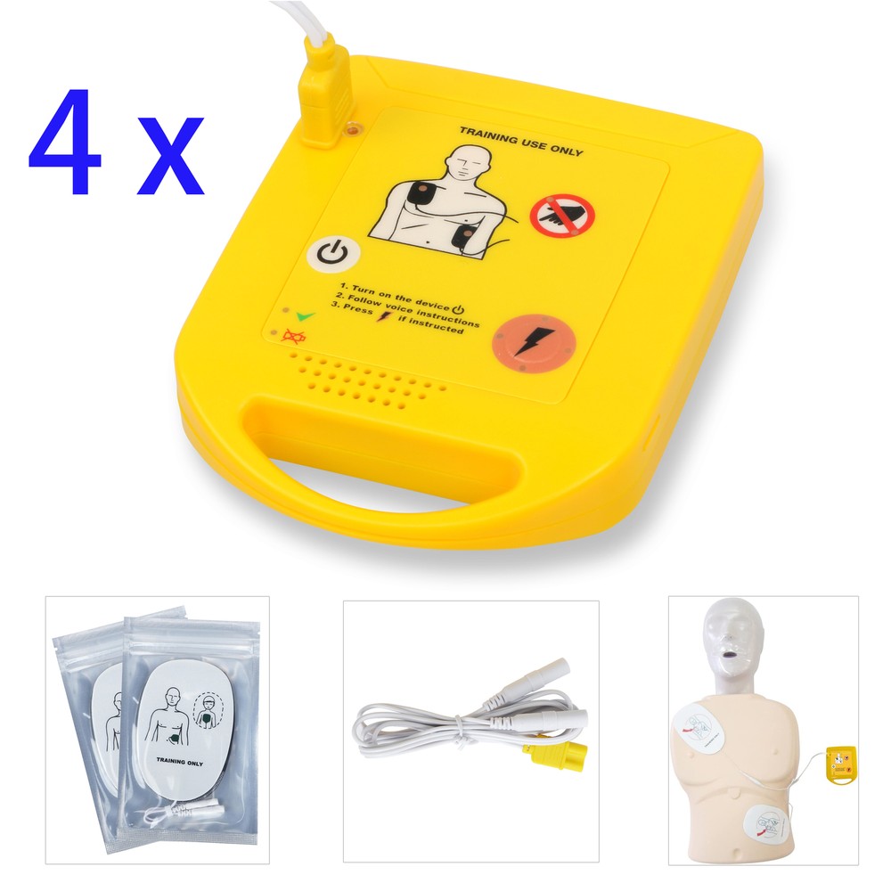 4 Pack XFT Mini AED Trainer XFT-D0009 First Aid Training Teaching CPR Class