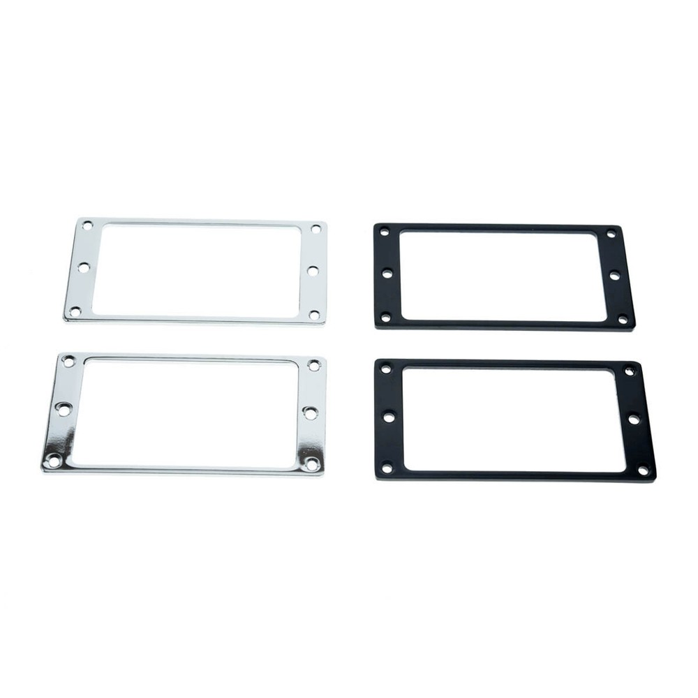2pcs Metal Humbucker Pickup Mounting Ring Flat Base Pickup Frame