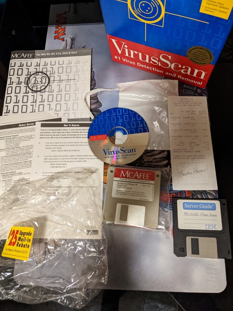 McAfee VirusScan for Win 95 / NT CD Unused Open Box