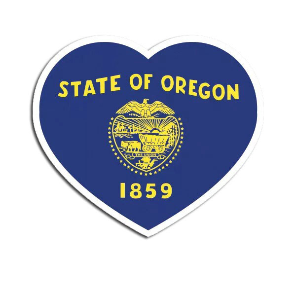 Oregon Heart Sticker Decal