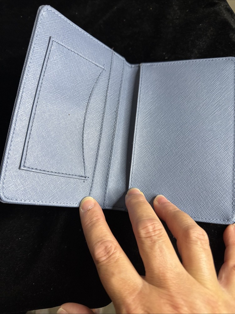 Michael Kors Faux Leather Blue Document Holder