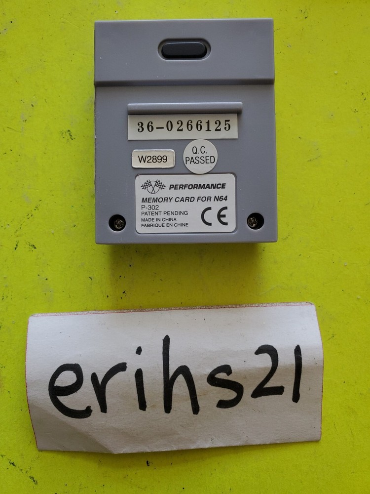 Nintendo 64 N64 Memory Card (Performance) With Official Storage Case