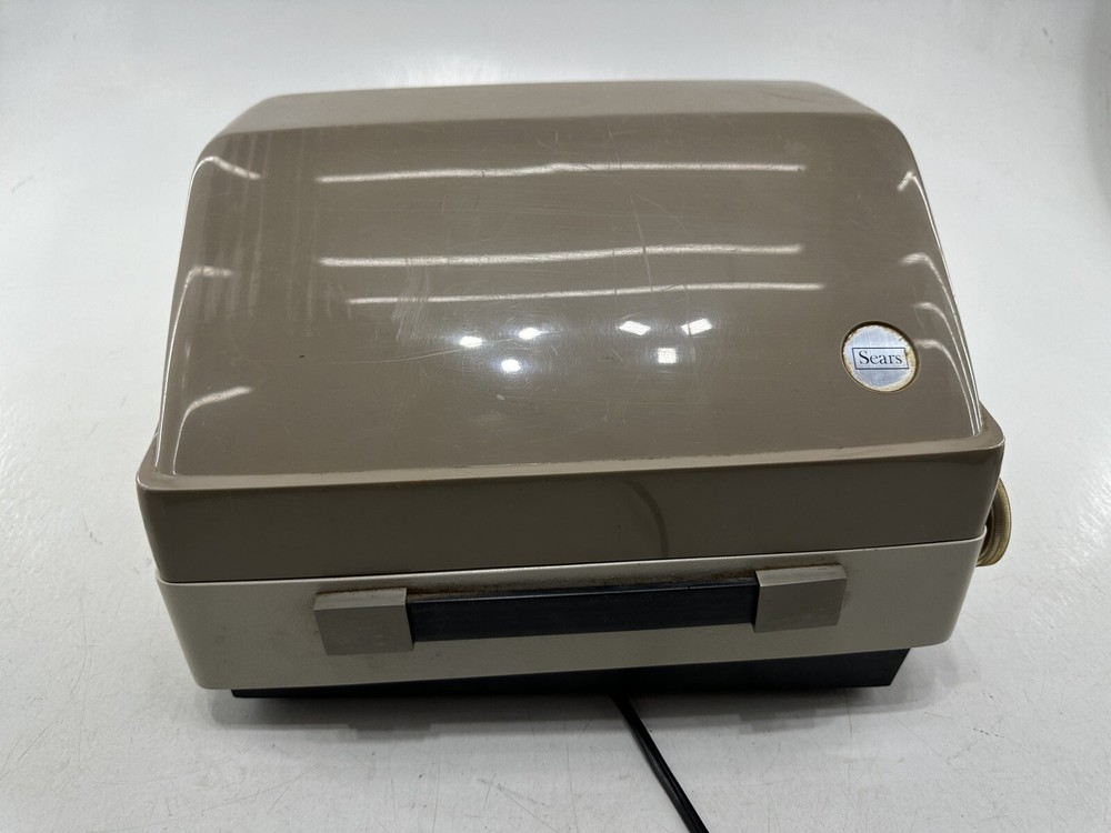 Vintage SEARS Automatic 500 No. 9865 SLIDE PROJECTOR Blower works Untested