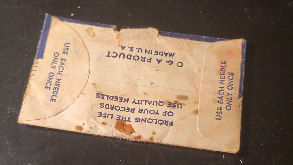 Dixie Gramophone phonograph needle packet - empty