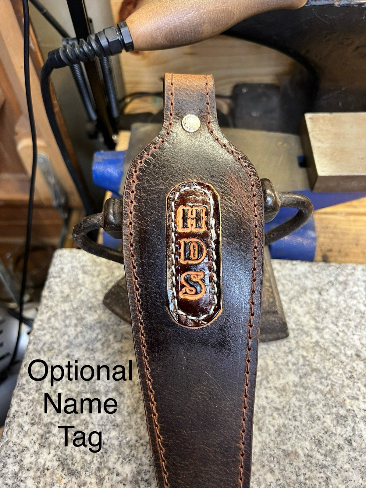 Leather Rifle Sling with Thumb Hole, Handmade Gun Strap, Full Grain, Made in USA