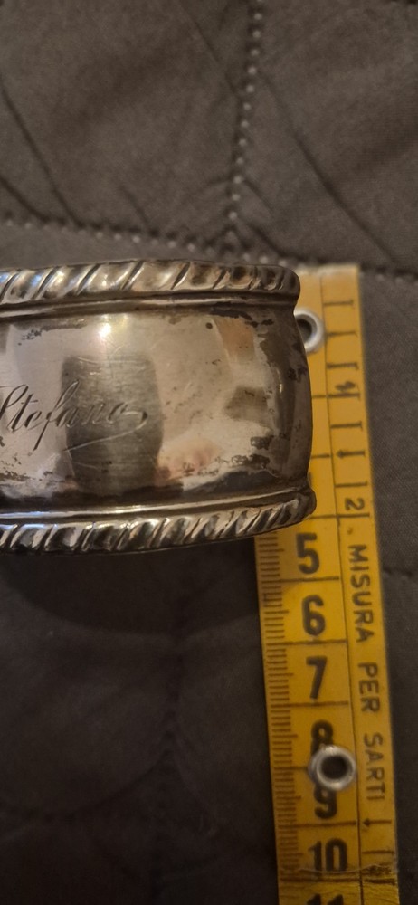 Antique 800 Silver Napkin Holder - 1960s