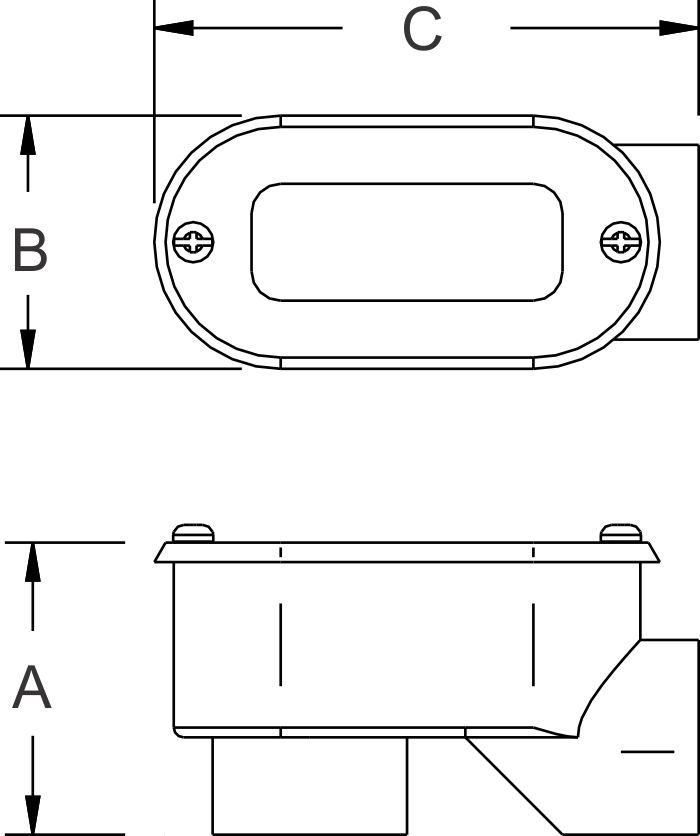 Orbit SLB-50 Type SLB Threaded Conduit Body 0.5 Inch