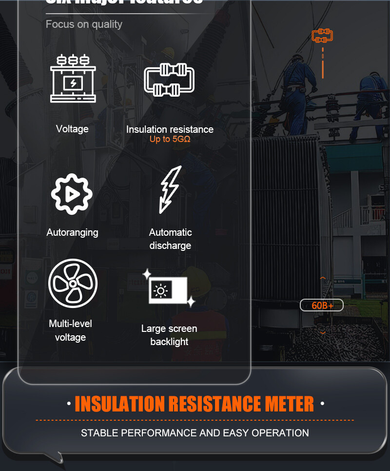 Megger Digital Earth Ground Insulation Resistance Tester Voltmeter