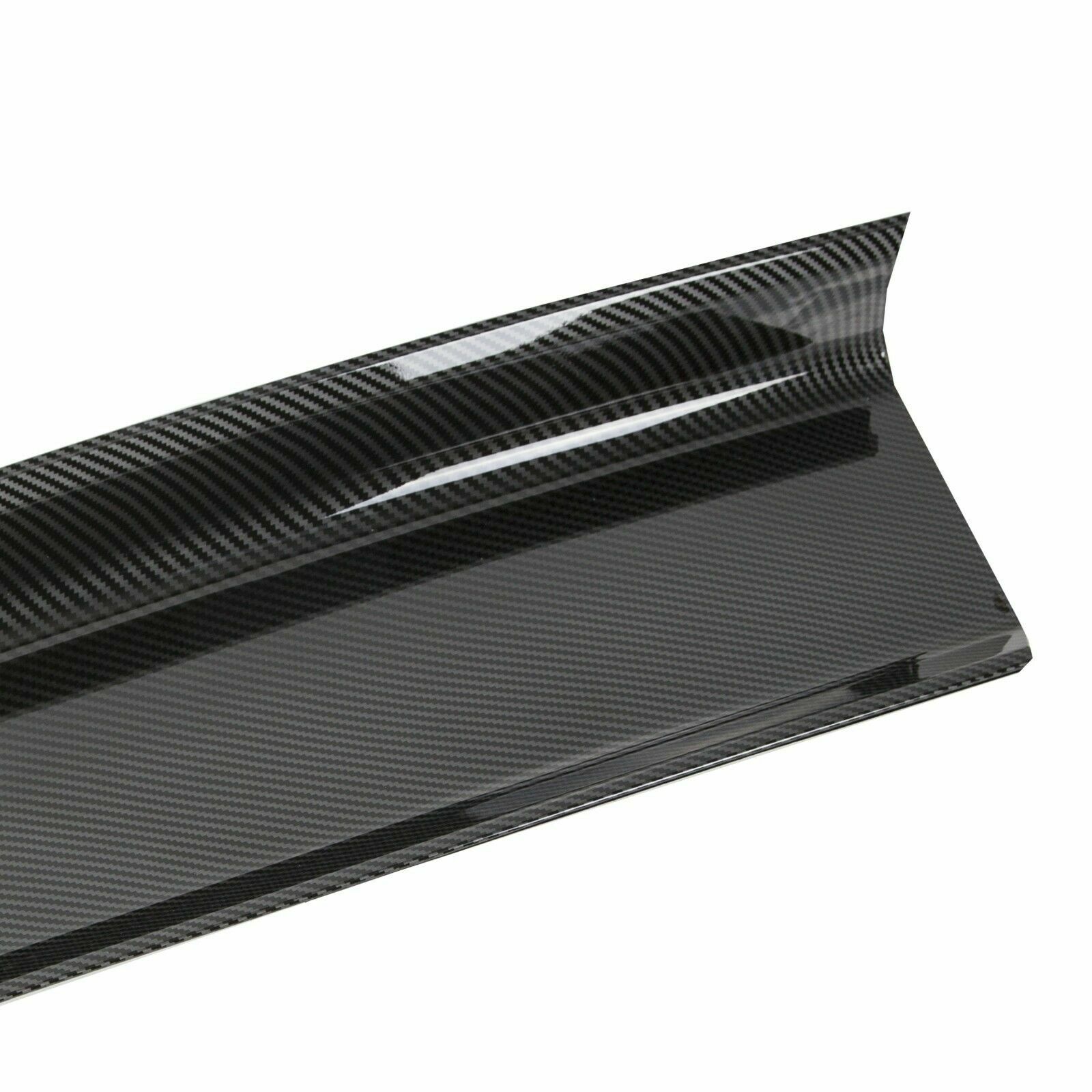 Carbon Fiber Look Rear Trunk Panel Decklid Trim Cover For Ford Mustang GT 15-23