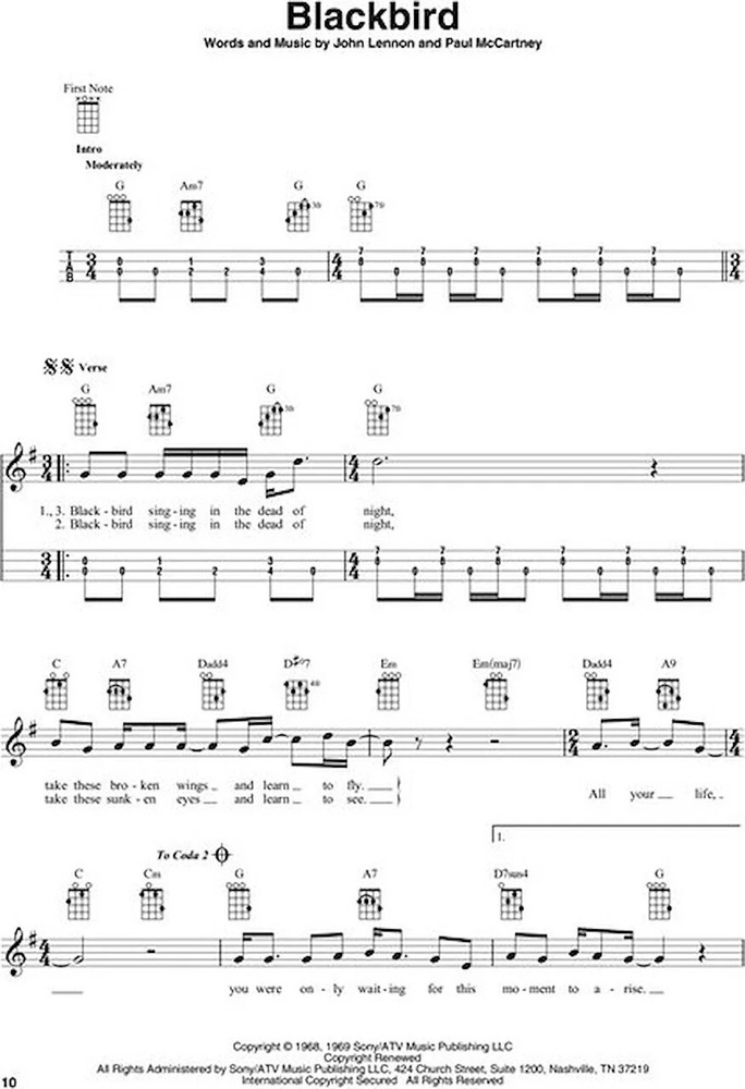 The Beatles - for Baritone Ukulele