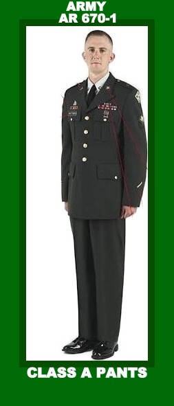 NEW Mens Class A Enlisted Serge Green US Army Dress Green Pants All Sizes