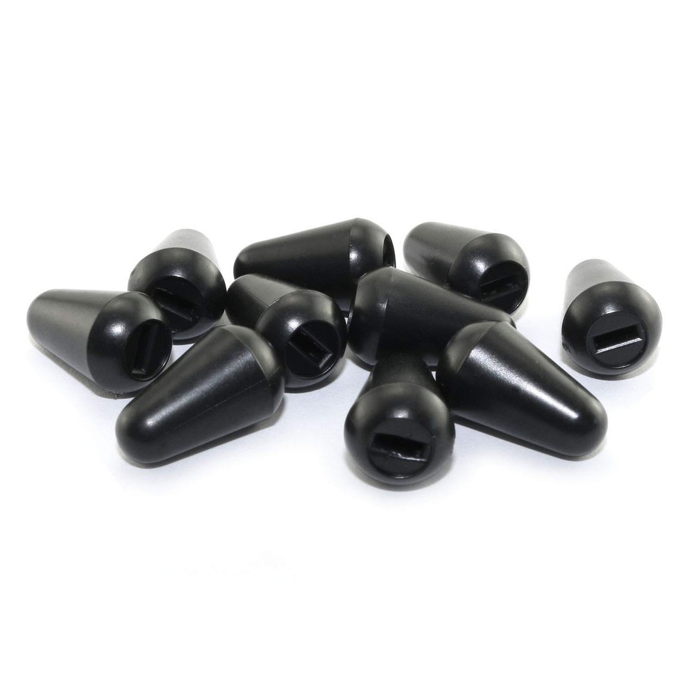 RuiLing 10pcs M3.5 Plastic 3 Way Toggle Switch Knob Tip Caps for Black