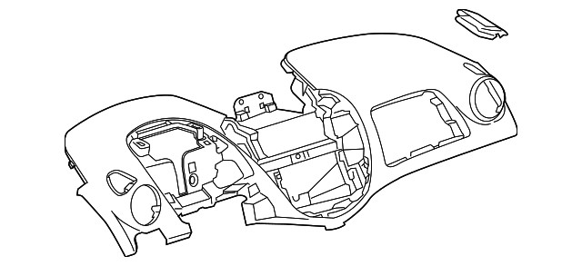 Genuine GM Medium Titanium Instrument Panel Upper Trim Panel 95329464