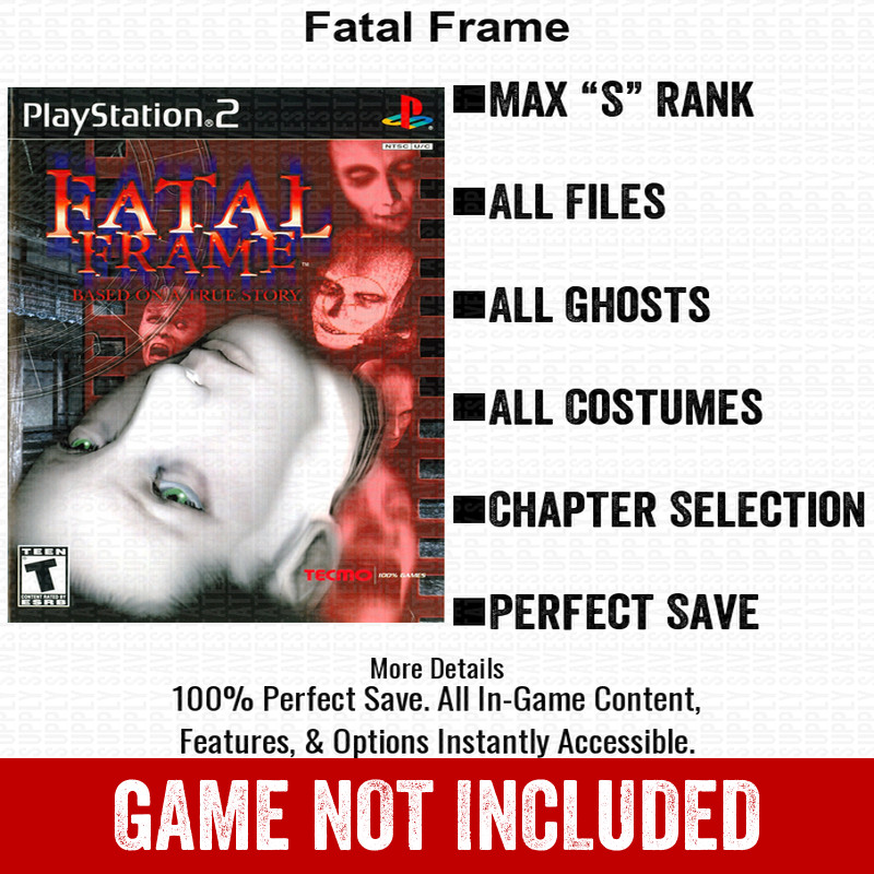 Fatal Frame 100% All Items PS2 Memory Card CHEATS