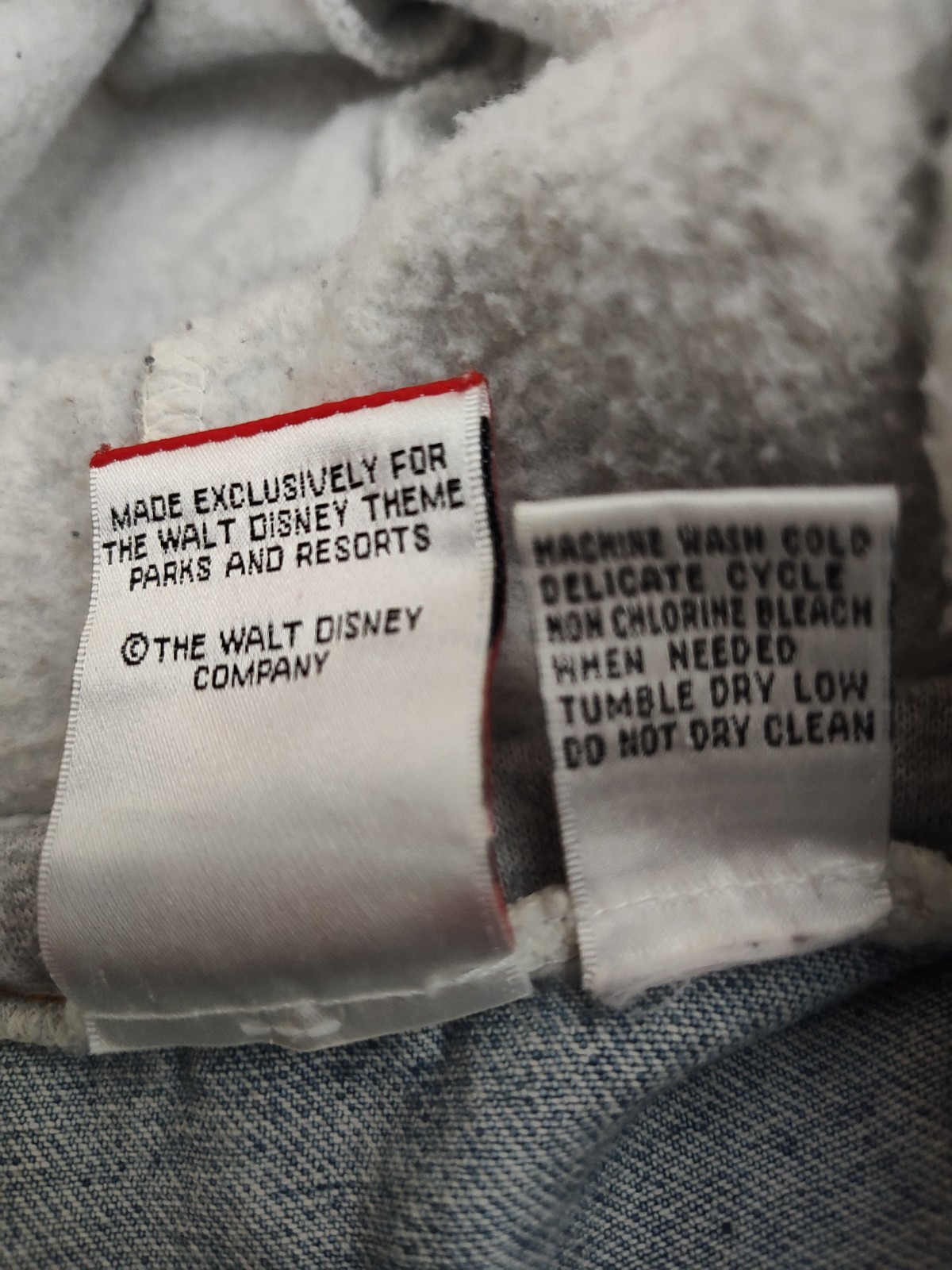 Disney Mickey Inc Jacket Small Denim Hoodie Trucker Embroidered Mouse VTG 90s