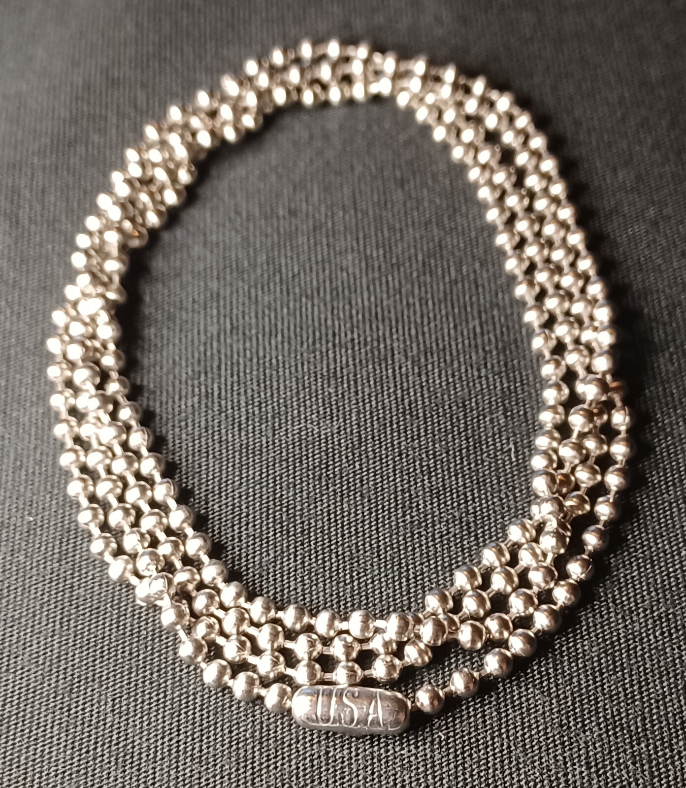 27" Premium Stainless Steel Military Ball Bead Replacement USA Dog Tag Chain