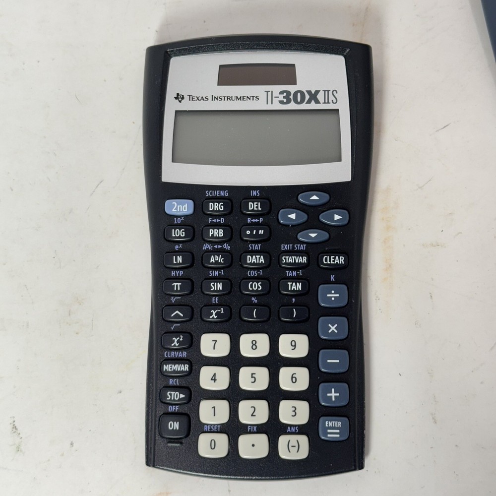 Texas Instruments TI-30X IIS Calculator Scientific Solar Blue Tested!