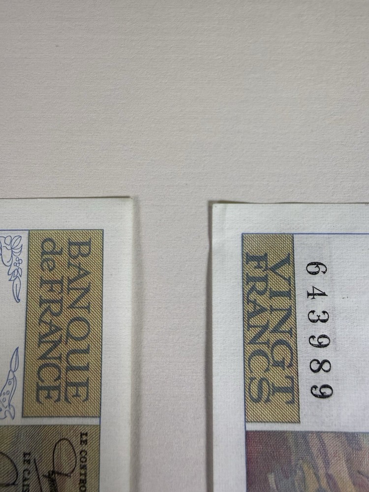 France 20 Francs 1983 Debussy 3 Consecutive UNC Notes
