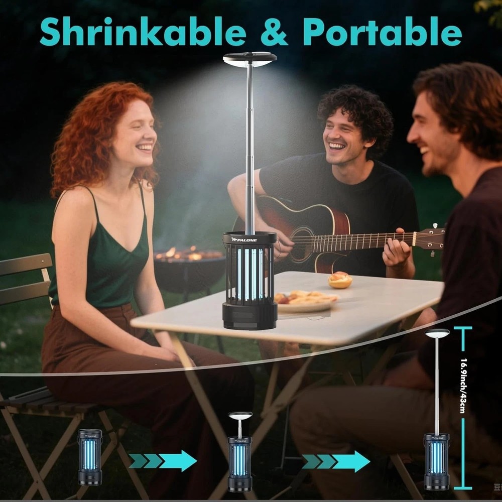 Rechargeable Bug Zapper with Adjustable Light for Indoor Outdoor, , Camping，q
