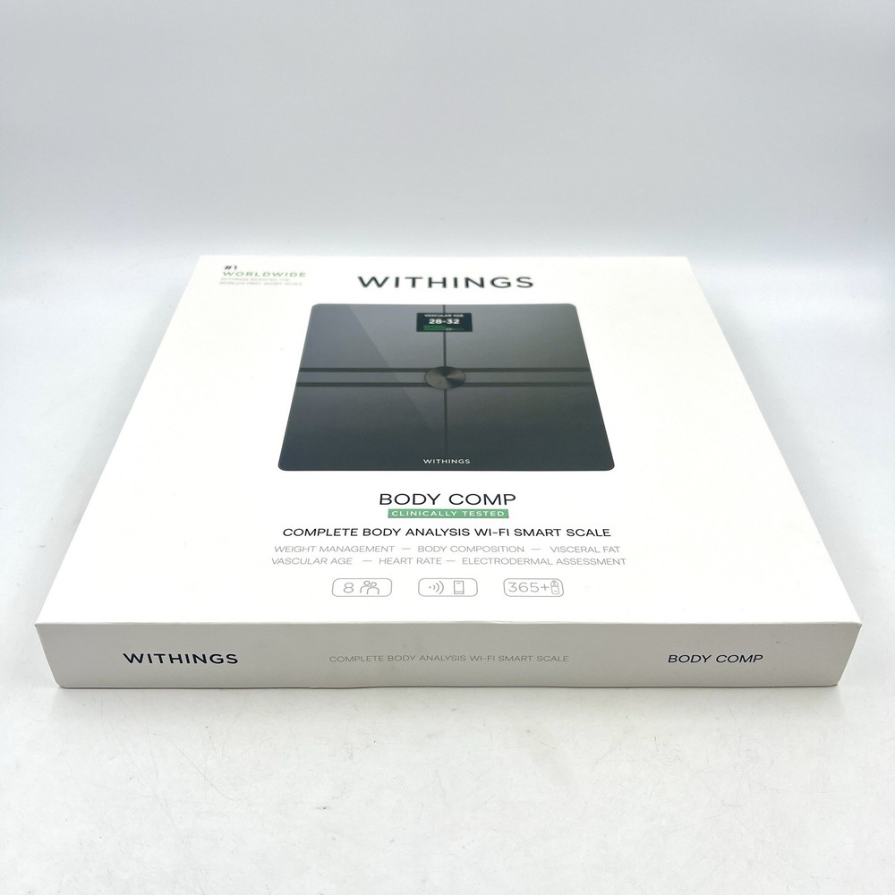 Withings - Body Comp Complete Body Analysis Smart Wi-Fi Scale - Black