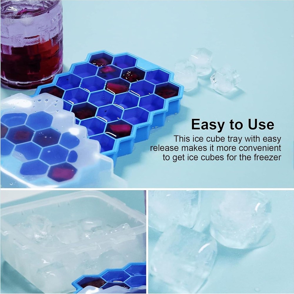 Convenient 37-Grid Easy-Release Ice Cube Tray - Must-Have for Coffee Lovers
