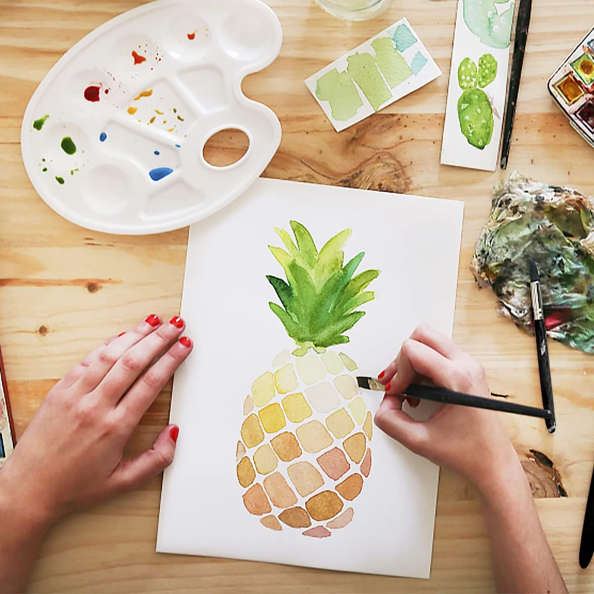 Watercolor Brushes Professional, Fuumuui 8Pcs Sable Paint Brush Set Variety