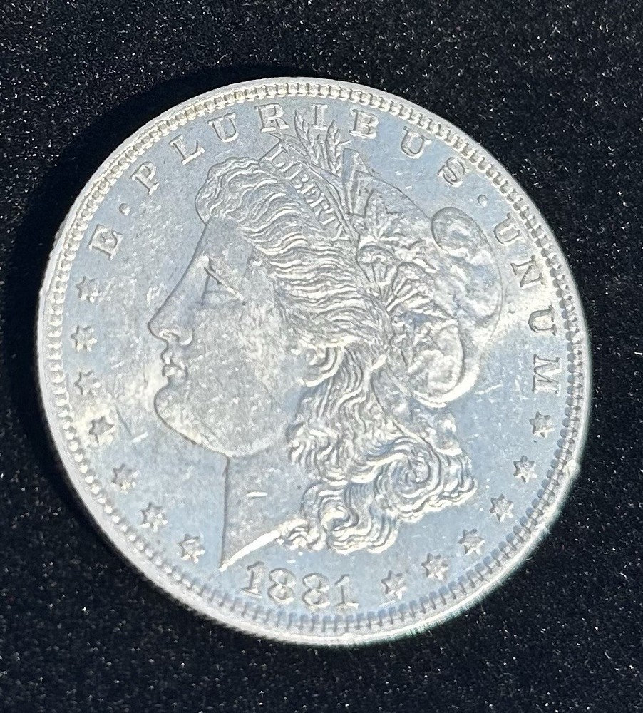 1881-O MORGAN SILVER DOLLAR, BU, WOW!