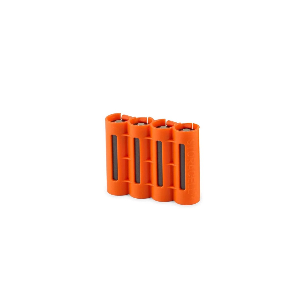 Slim Line AA 4 Pack Battery Caddy (Orange)