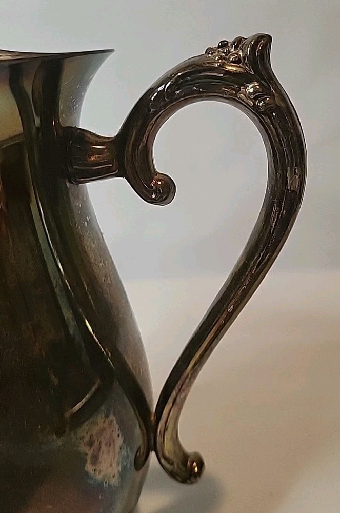 Vintage Silver Plated Footed Pitcher By Leonard.