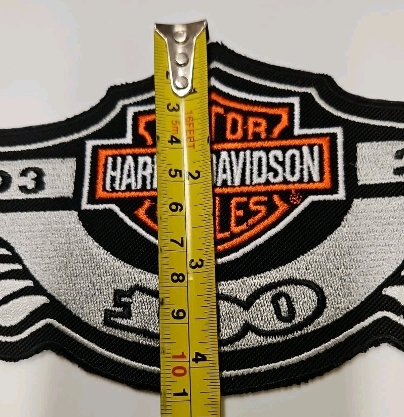HARLEY DAVIDSON 100TH ANNIVERSARY EXTRA LARGE VEST OR JACKET BACK PATCH NEW