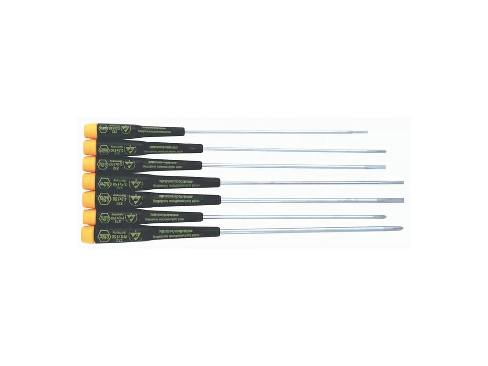 Wiha 27393 - 7 Piece ESD Safe Precision Extra Long Screwdriver Set